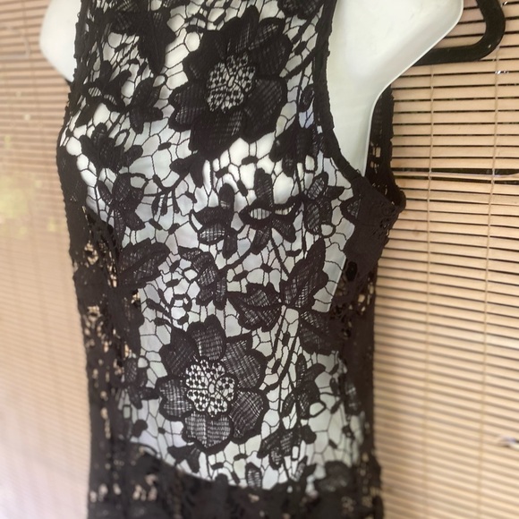 Black Lace Long Dress w Two Bodysuits - Picture 5 of 15